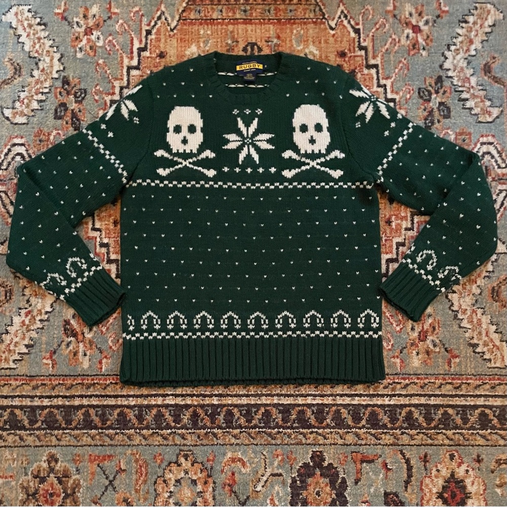 Men's Fair Isle Skull Sweater ☠️❄️☠️